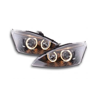 Faros Delanteros Angel Eyes Set  Ford Focus  98-01 Negro Fk Automotive