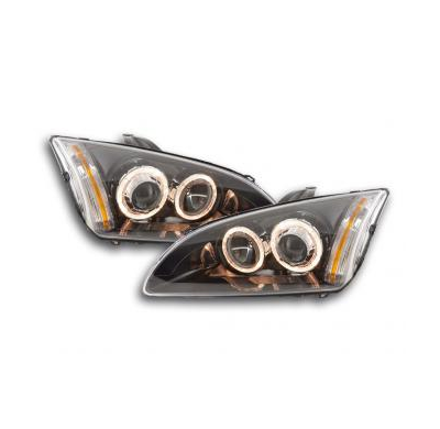 Faros Delanteros Angel Eyes Set  Ford Focus  05- Negro Fk Automotive