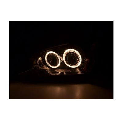Faros Delanteros Angel Eyes Set  Ford Focus  05- Negro Fk Automotive