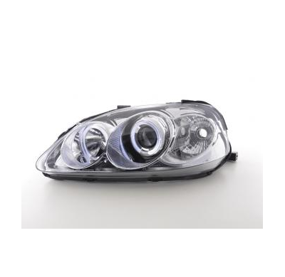 Faros Delanteros Set Angel Eyes Honda Civic Coupe/Civic 2/3/4-Ptas.  99-00 Cromado Fk Automotive