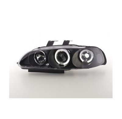 Faros Delanteros Set Angel Eyes Honda Civic 4-Ptas.  92-95 Negro Fk Automotive