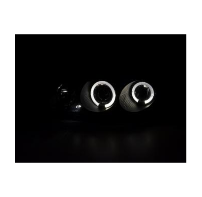 Faros Delanteros Set Angel Eyes Honda Civic 4-Ptas.  92-95 Negro Fk Automotive