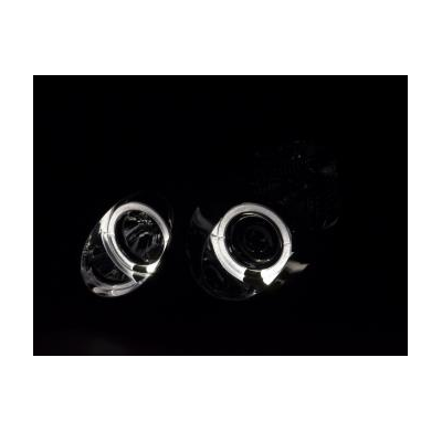Faros Delanteros Set Angel Eyes Mercedes Clase C Modelo W203  00-07 Cromado Fk Automotive