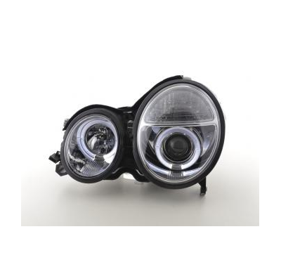 Faros Delanteros Set Angel Eyes Mercedes Clase E Modelo W210  97-01 Cromado Fk Automotive