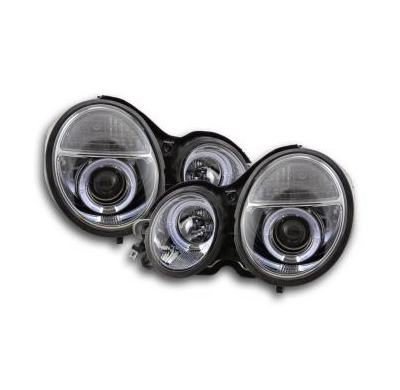 Faros Delanteros Set Angel Eyes Mercedes Clase E Modelo W210  97-01 Cromado Fk Automotive