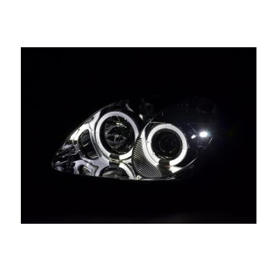Faros Delanteros Set Angel Eyes Mercedes Benz Slk Modelo R170  96-02 Cromado Fk Automotive