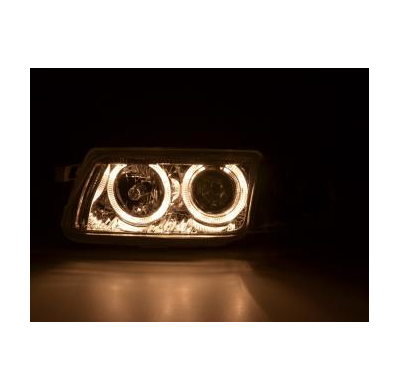 Faros Delanteros Angel Eyes Set  Opel Astra Modelo F  91-97 Cromado Fk Automotive
