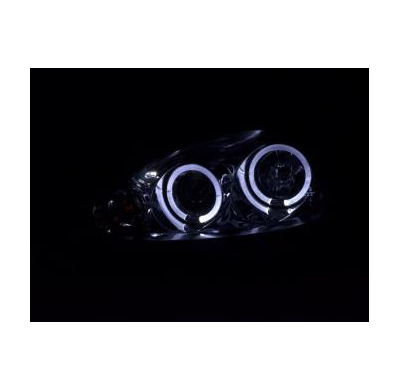 Faros Delanteros Set Angel Eyes Opel Corsa Modelo C  01-06 Cromado Fk Automotive