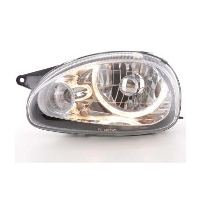 Faros Delanteros Angel Eyes Set Opel Corsa B  93-00 Cromado Fk Automotive Rhd