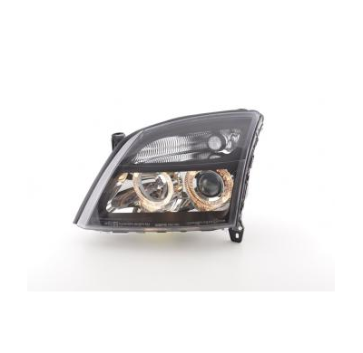 Faros Delanteros Angel Eyes Set  Opel Vectra Modelo C  02-04 Negro Fk Automotive