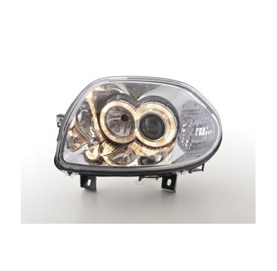 Faros Delanteros Set Angel Eyes Renault Clio Modelo B  98-01 Cromado Fk Automotive