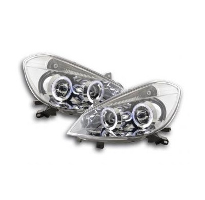 Faros Delanteros Set Angel Eyes Renault Clio Modelo R  05- Cromado Fk Automotive