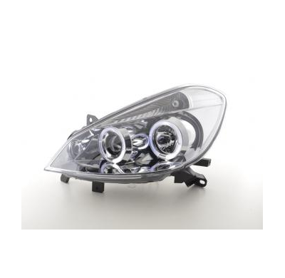 Faros Delanteros Set Angel Eyes Renault Clio Modelo R  05- Cromado Fk Automotive