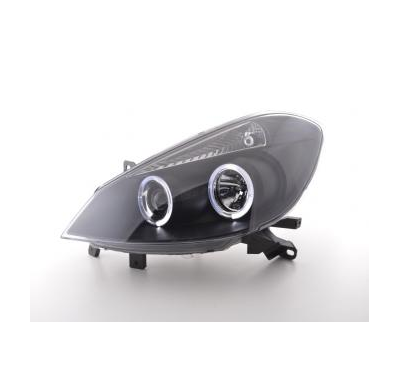 Faros Delanteros Set Angel Eyes Renault Clio Modelo R  05- Negro Fk Automotive