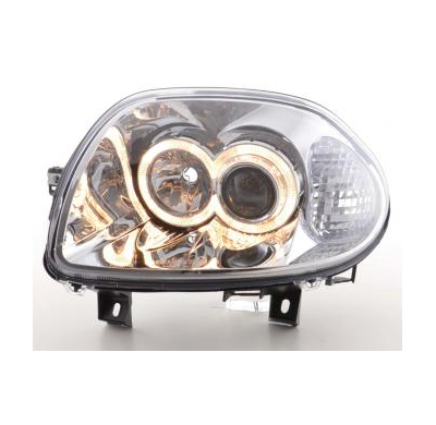 Faros Delanteros Angel Eyes Set Renault Clio Modelo B  98-01 Cromado Fk Automotive