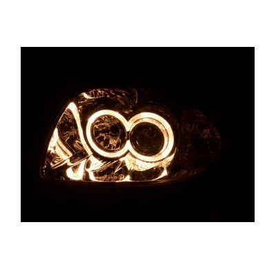 Faros Delanteros Angel Eyes Set Renault Clio Modelo B  98-01 Cromado Fk Automotive