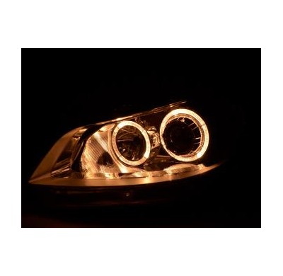 Faros Delanteros Angel Eyes Set  Renault Clio Modelo R  05- Cromado Fk Automotive