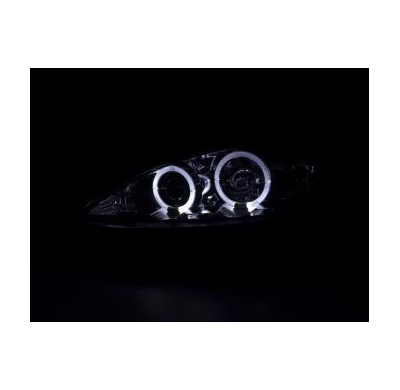 Faros Delanteros Set Angel Eyes Renault Megane 1 3/5-Ptas.  99-02 Cromado Fk Automotive