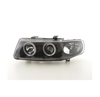 Faros Angel Eyes Ccfl Seat Leon (1m) Bj. 99-06 Negro Fk Automotive