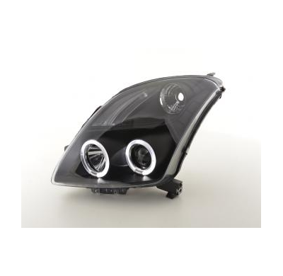 Faros Delanteros Set Angel Eyes Suzuki Swift Modelo Mz  05- Negro Fk Automotive