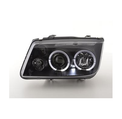 Faros Delanteros Set Angel Eyes Vw Bora Modelo 1j  98-05 Negro Fk Automotive