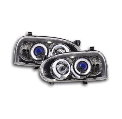 Faros Delanteros Set Angel Eyes Vw Golf 3 Modelo 1hxo 1 Exo  91-97 Cromado Fk Automotive