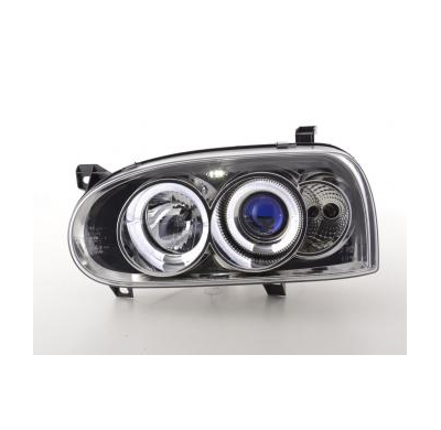 Faros Delanteros Set Angel Eyes Vw Golf 3 Modelo 1hxo 1 Exo  91-97 Cromado Fk Automotive
