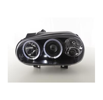 Faros Delanteros Set Angel Eyes Vw Golf 4 Modelo 1j  98-03 Negro Fk Automotive