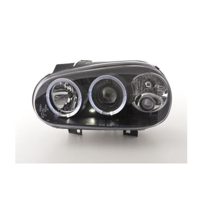 Faros Delanteros Set Angel Eyes Vw Golf 4 Modelo 1j  98-03 Negro Fk Automotive