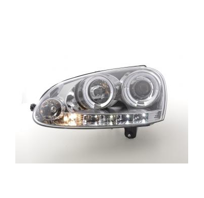 Faros Delanteros Set Angel Eyes Vw Golf 5  03-08, Cromado Fk Automotive