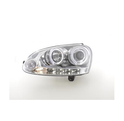 Faros Delanteros Set Angel Eyes Vw Golf 5 Modelo 1k  03-08 Cromado Fk Automotive