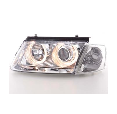 Faros Delanteros Angel Eyes Set  Vw Passat Modelo 3b  97-00 Cromado Fk Automotive