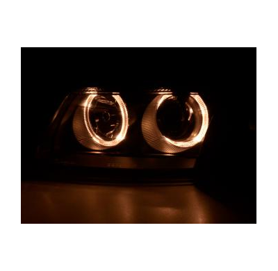 Faros Delanteros Angel Eyes Set  Vw Passat Modelo 3b  97-00 Negro Fk Automotive