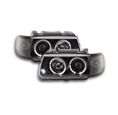Faros Delanteros Set Angel Eyes Vw Polo Modelo 6n  94-99 Negro Fk Automotive