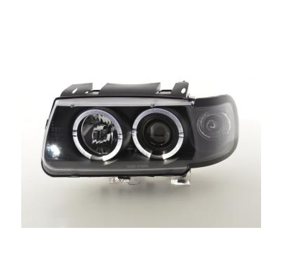Faros Delanteros Set Angel Eyes Vw Polo Modelo 6n  94-99 Negro Fk Automotive