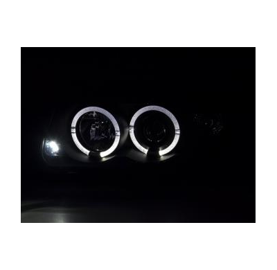 Faros Delanteros Set Angel Eyes Vw Polo Modelo 6n  94-99 Negro Fk Automotive