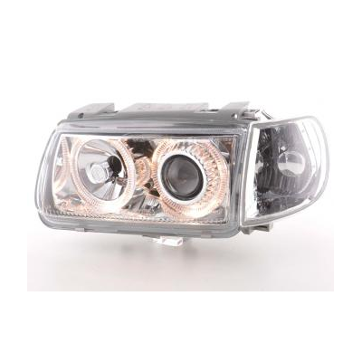 Faros Angel Eyes Para Vw Polo (Tipo 6n) 94-99 Cromado Fk Automotive