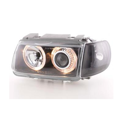 Faros Angel Eyes Para Vw Polo (Tipo 6n) 94-99 Negro Fk Automotive
