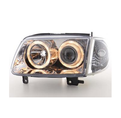 Faros Angel Eyes Para Vw Polo (Tipo 6n2) 99-01 Cromado Fk Automotive