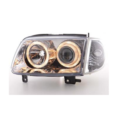 Faros Angel Eyes Para Vw Polo (Tipo 6n2) 99-01 Cromado Fk Automotive