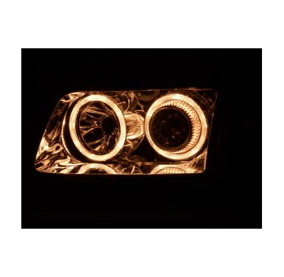 Faros Angel Eyes Para Vw Polo (Tipo 6n2) 99-01 Cromado Fk Automotive