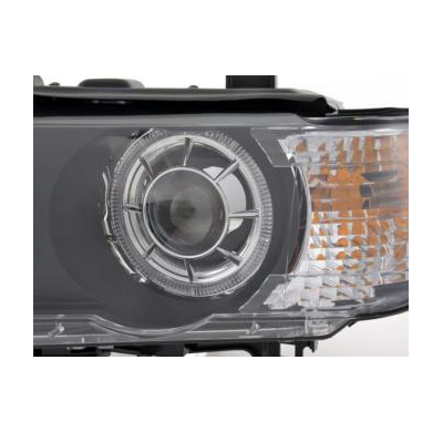 Faros Delanteros Xenon Angel Eyes Set Bmw X5 E53, Negro Fk Automotive