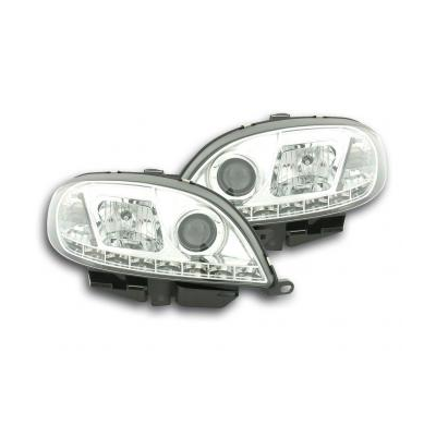 Faros Delanteros Luz Diurna Set Citroen Saxo  00-02 Cromado Fk Automotive