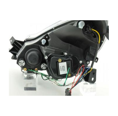 Faros Delanteros Luz Diurna Set Opel Corsa Modelo D  06- Cromado Fk Automotive