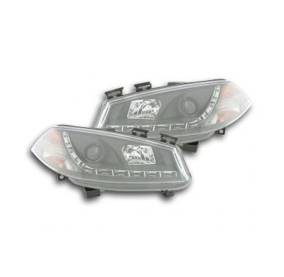 Faros Delanteros Luz Diurna Set Renault Megane 2 3/5-Ptas.  03-06 Negro Fk Automotive