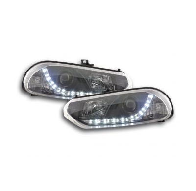 Faros Delanteros Luz Diurna Set Alfa Romeo 156 Modelo 932  98-02 Negro Fk Automotive