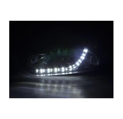 Faros Delanteros Luz Diurna Set Alfa Romeo 156 Modelo 932  98-02 Negro Fk Automotive