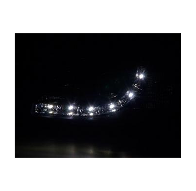 Faros Delanteros Luz Diurna Set Audi 80 Modelo B4  91-94 Negro Fk Automotive