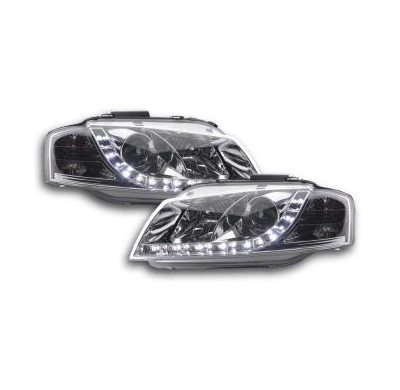 Faros Delanteros Luz Diurna Set Audi A3 Modelo 8p  03-07 Cromado Fk Automotive