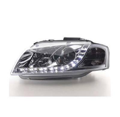 Faros Delanteros Luz Diurna Set Audi A3 Modelo 8p  03-07 Cromado Fk Automotive